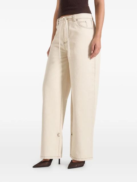 Manière De Voir Faye tie-waist jeans - Neutrals