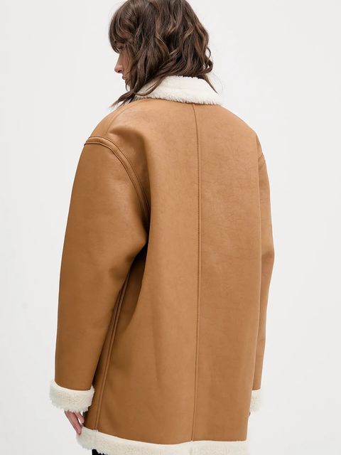 HUGO płaszcz kolor beżowy 50546743