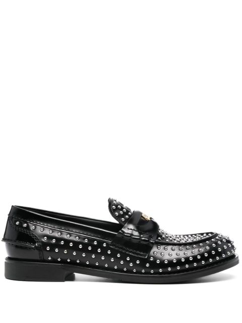 Miu Miu stud-embellished loafers - Black - zdjęcie produktu nr 1