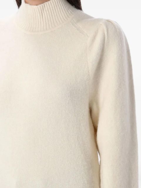 MARANT ÉTOILE turtleneck puff-shoulder jumper - Neutrals