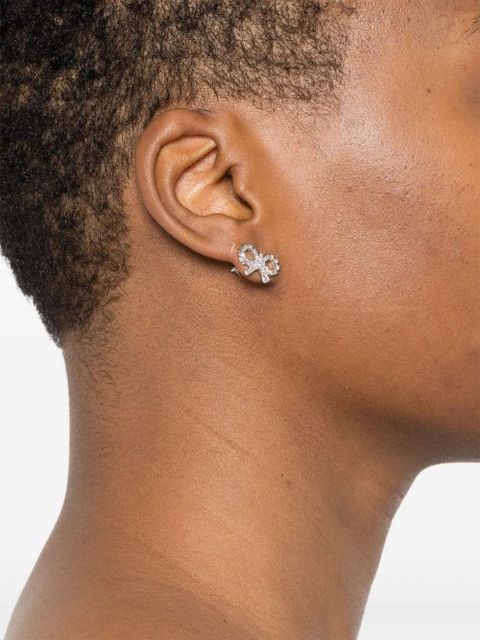 Self-Portrait Micro Bow earrings - Silver
