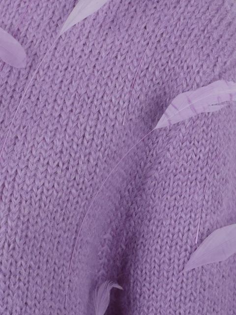 Jil Sander feather-embellished sweater - Purple