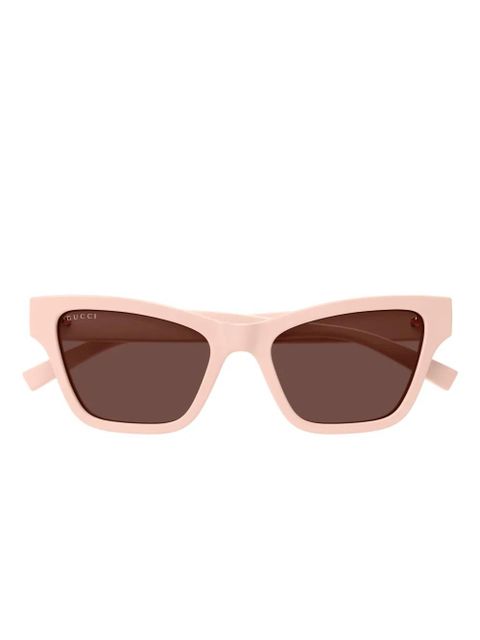 Gucci Eyewear geometric stripe sunglasses - Pink