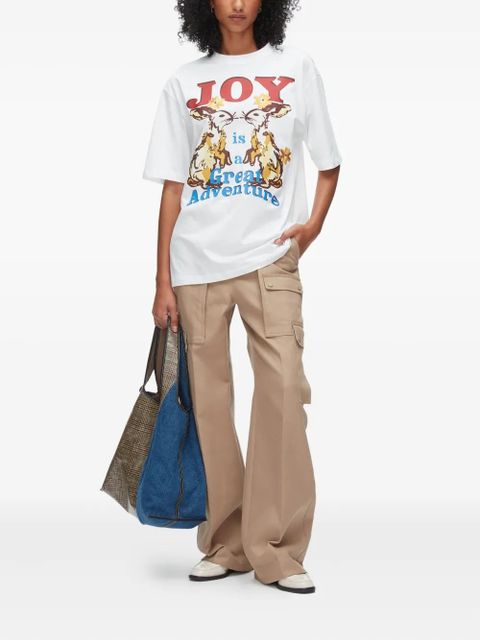 3.1 Phillip Lim embroidered-florals graphic T-shirt - White - zdjęcie produktu nr 2