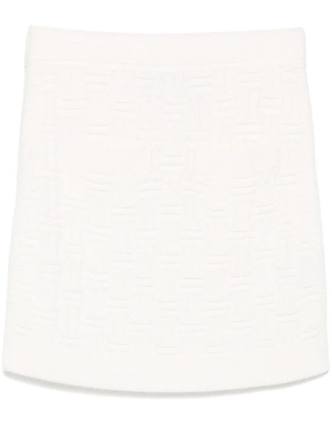 Casablanca Column Stitch mini skirt - White - zdjęcie produktu nr 1