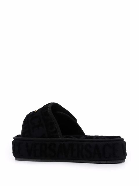Versace Versace Allover slippers - Black