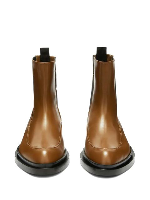 Jil Sander leather Chelsea boots - Brown