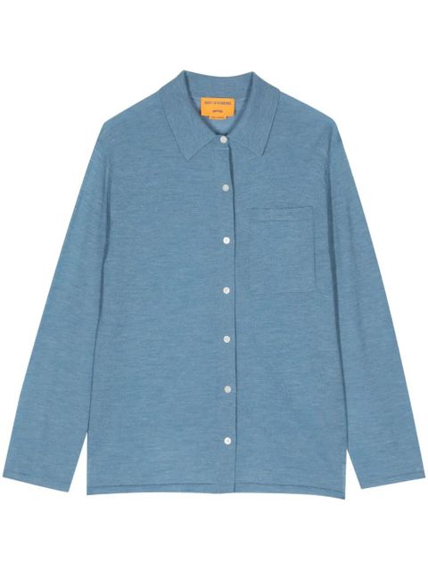 Guest In Residence Showtime cashmere buttoned shirt - Blue - zdjęcie produktu nr 1