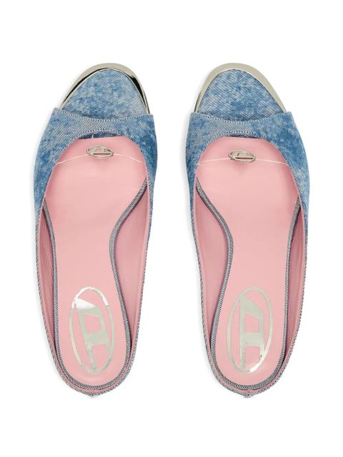 Diesel D-Diam's-Sa logo-plaque sandals - Blue