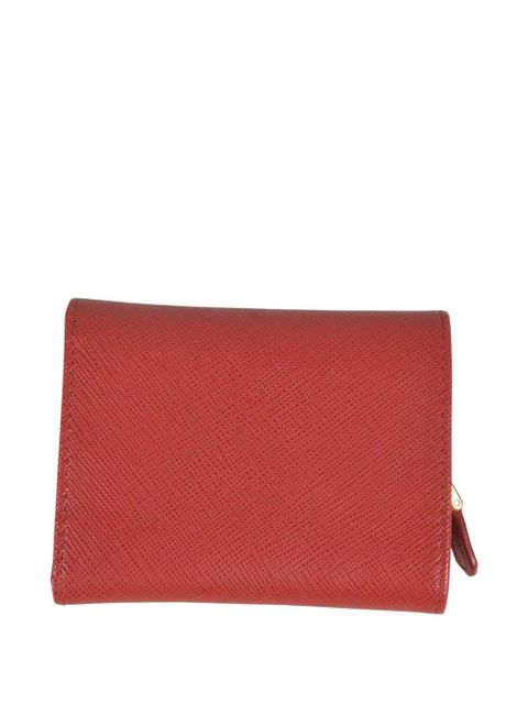 Prada logo-plaque wallet - Red