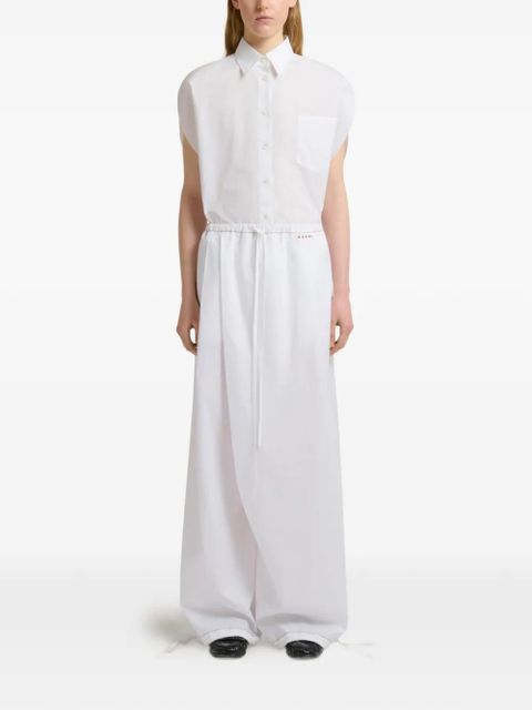 Marni draping wide-leg trousers - White - zdjęcie produktu nr 2