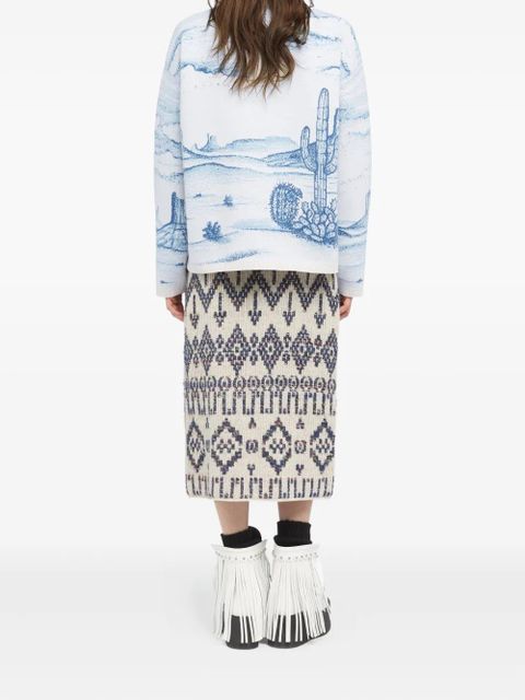 Alanui Silent Rider wool sweater - Blue