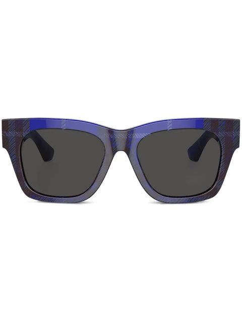 Burberry Eyewear check wayfarer-frame sunglasses - Blue - zdjęcie produktu nr 1