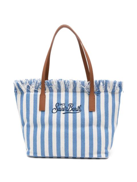 MC2 Saint Barth City striped fringed tote bag - Blue - zdjęcie produktu nr 1