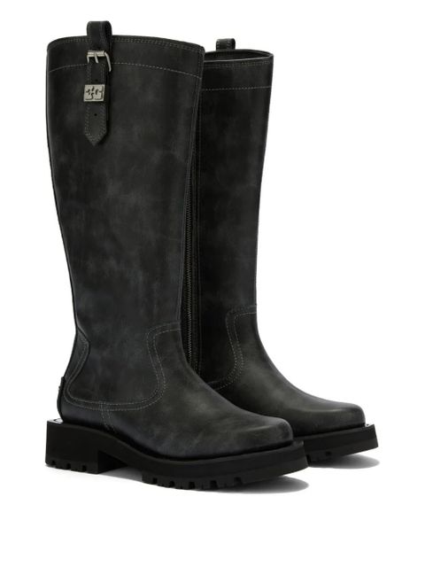 GANNI studs knee-high boots - Grey - zdjęcie produktu nr 2