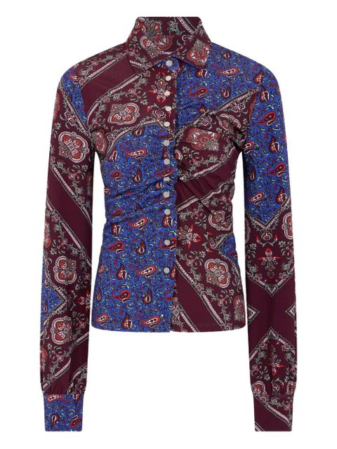 Rabanne paisley-print shirt - Blue
