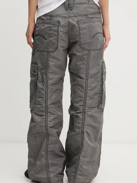 G-Star spodnie damskie kolor szary fason cargo high waist D27437-D192 - zdjęcie produktu nr 2