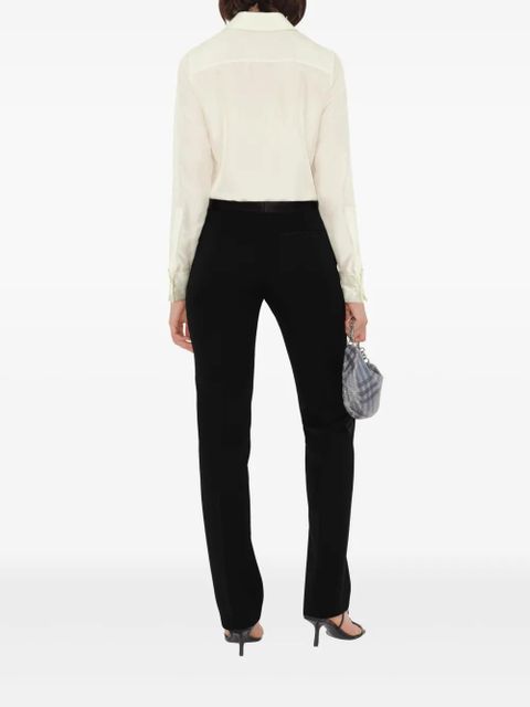 Burberry wool straight-leg trousers - Black