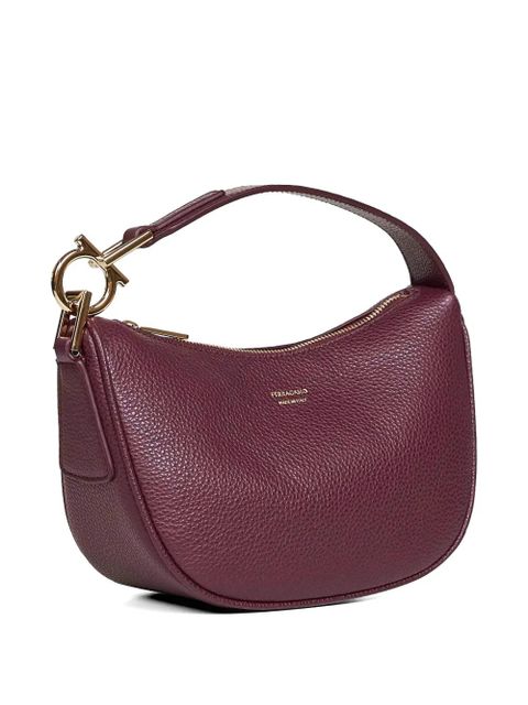 Ferragamo mini gancini-detail leather shoulder bag - Purple