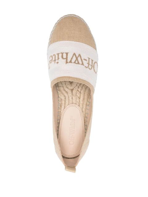Off-White Bookish linen espadrilles - Neutrals