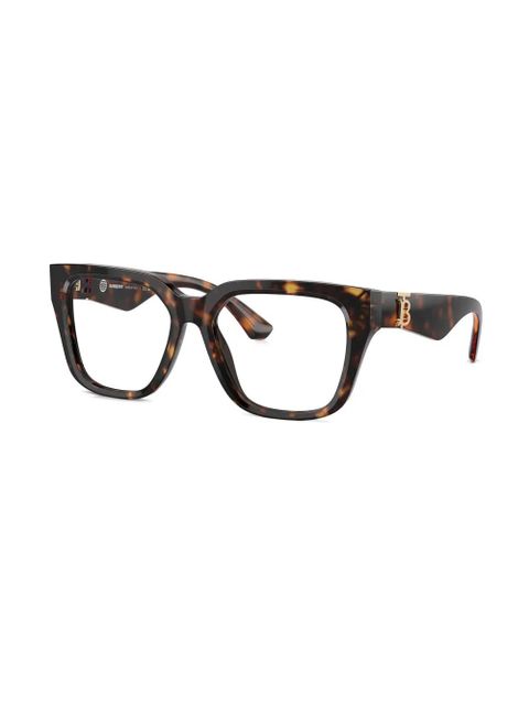 Burberry Eyewear logo-plaque square-frame glasses - Brown - zdjęcie produktu nr 2