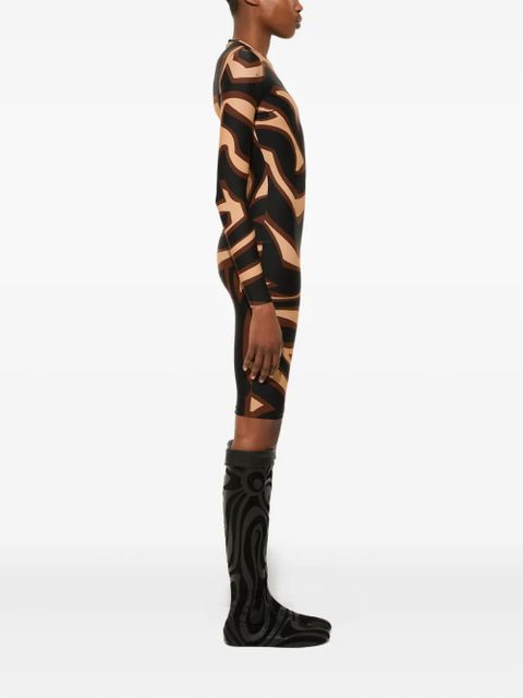PUCCI wave-print long-sleeve dress - Black