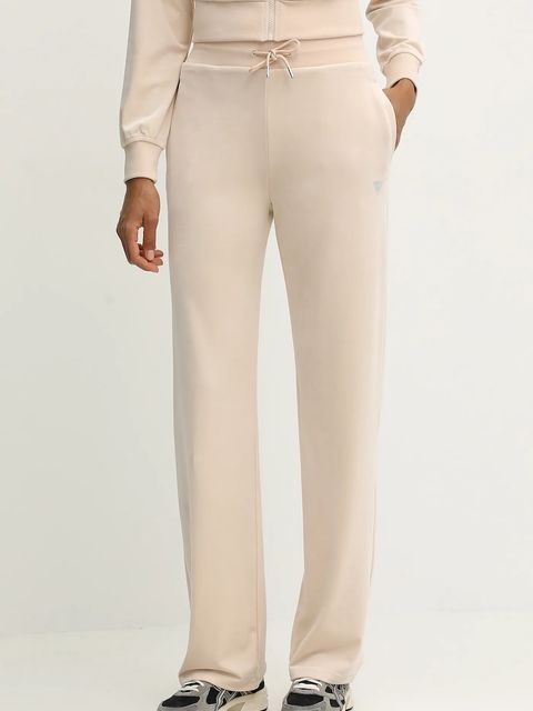 Guess spodnie dresowe COUTURE damskie kolor beżowy gładkie V3BB26 K0232 - zdjęcie produktu nr 1