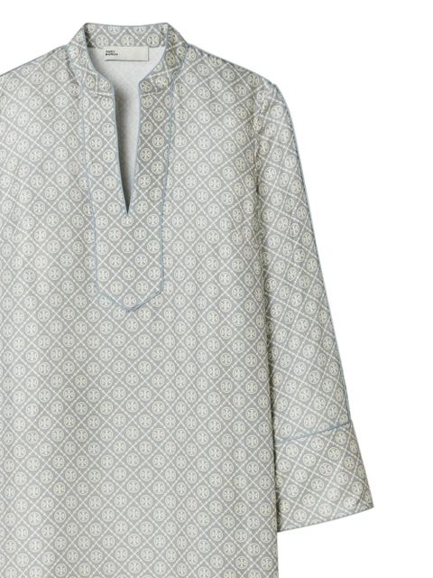 Tory Burch T-monogram silk kaftan - Grey - zdjęcie produktu nr 2