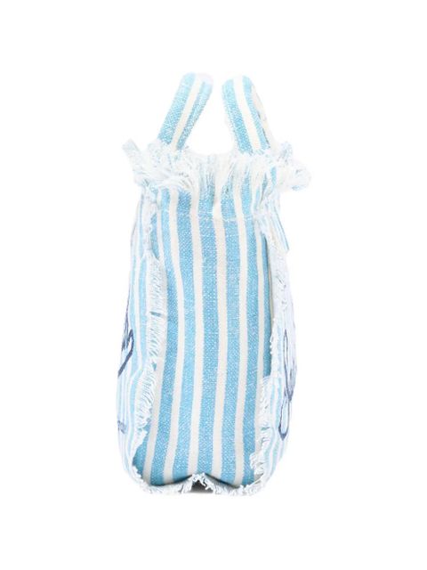 MC2 Saint Barth striped fringed bag - Blue