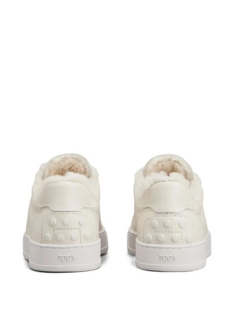 Tod's shearling-trimmed sneakers - Neutrals