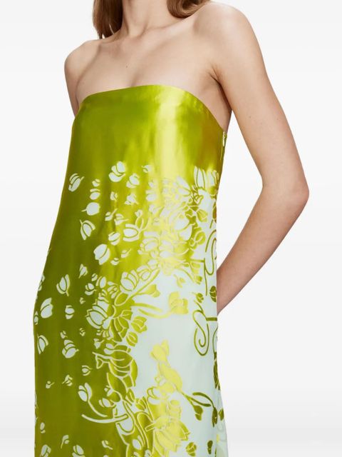 Christopher Esber Burnout strapless maxi dress - Green - zdjęcie produktu nr 1