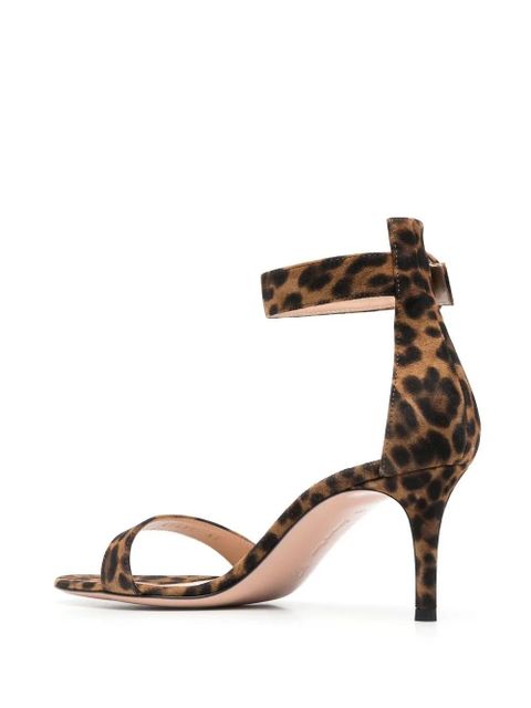 Gianvito Rossi Portofino 70mm suede sandals - Brown - zdjęcie produktu nr 2