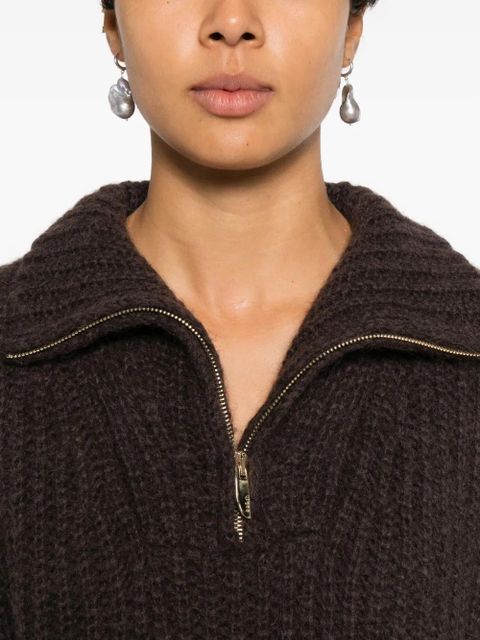 Ba&Sh Beltane zip sweater - Brown