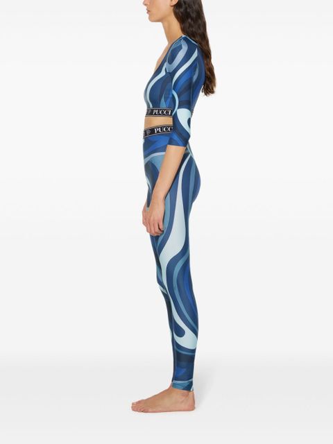 PUCCI Marmo-print top - Blue