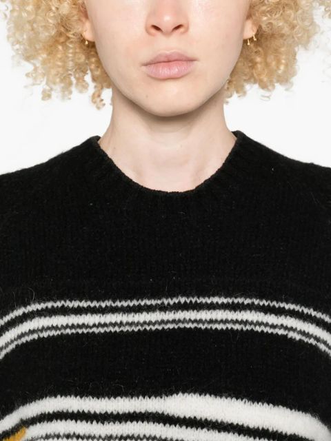 Missoni striped crew-neck sweater - Black