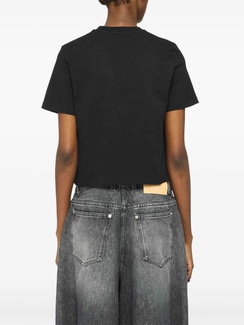 JW Anderson Anchor-embroidered T-shirt - Black
