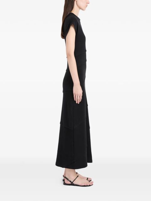 Proenza Schouler Hilma tiered jersey midi dress - Black