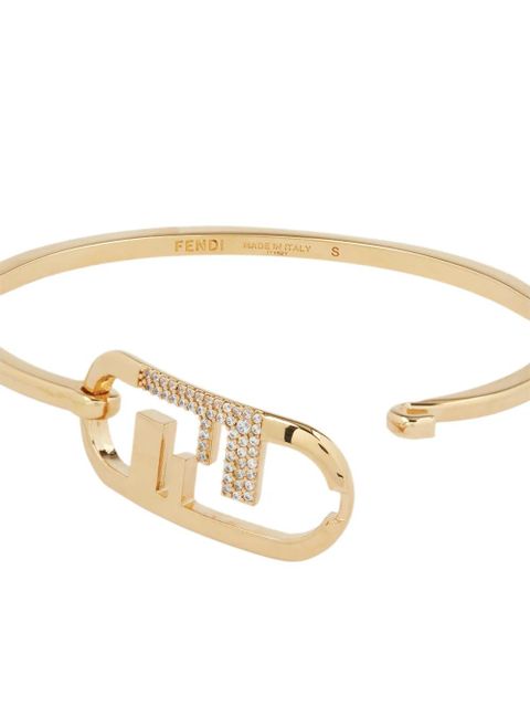 FENDI O'Lock crystal-embellished bracelet - Gold