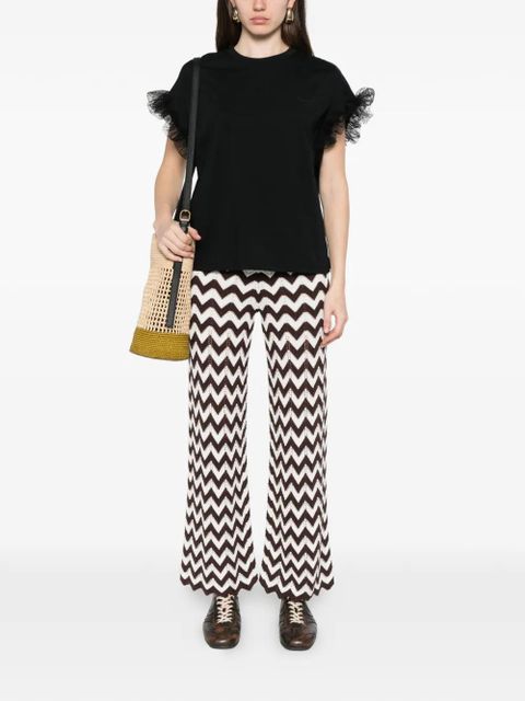 TWINSET ruffled T-shirt - Black - zdjęcie produktu nr 2