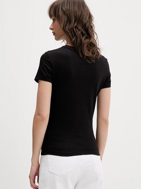 Tommy Jeans t-shirt bawełniany damski kolor czarny DW0DW21550