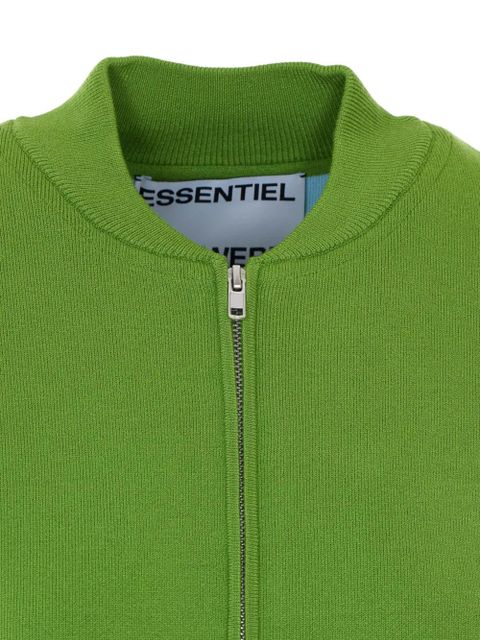Essentiel Antwerp embroidered knitted bomber jacket - Green