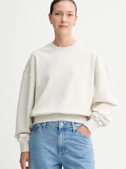 Calvin Klein bluza bawełniana damska kolor szary z aplikacją LV044C209G - zdjęcie produktu nr 1