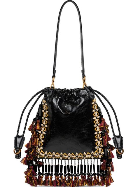 ETRO Kalispera fringing leather small shoulder bag - Black - zdjęcie produktu nr 1