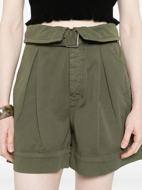PINKO Judo belted shorts - Green