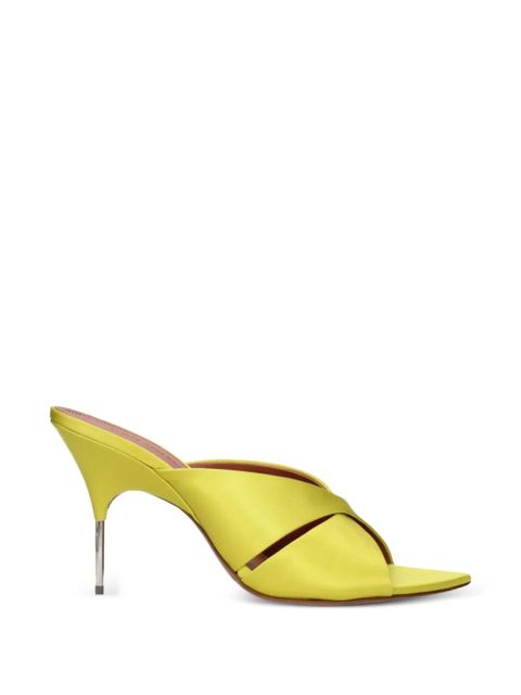 Amina Muaddi crossover-strap pointed-toe sandals - Yellow - zdjęcie produktu nr 1