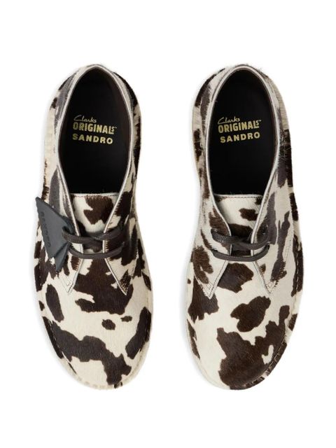 SANDRO x Clarks Originals desert boots cuir - White