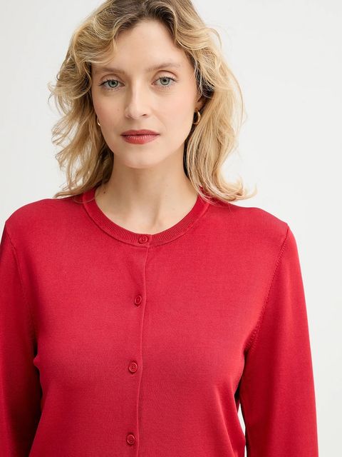 Filippa K kardigan damski kolor czerwony lekki 31798