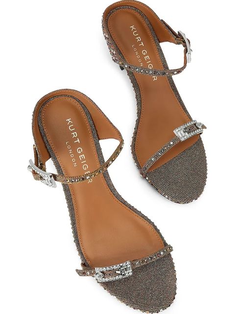 Kurt Geiger London sandały na wysokim obcasie Strass Double Buckle Sdl - zdjęcie produktu nr 1