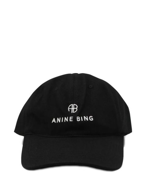 ANINE BING Jeremy baseball logo detail hat - Black