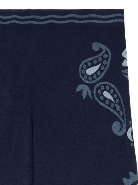 Alanui Glimpse of Eden palm-tree paisley trousers - Blue